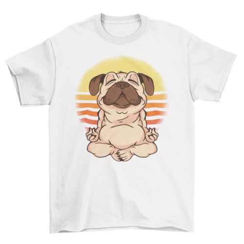 Mindful Pug Meditation T-Shirt