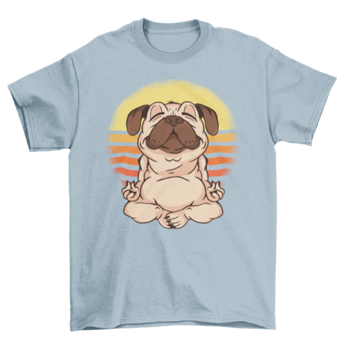 Mindful Pug Meditation T-Shirt