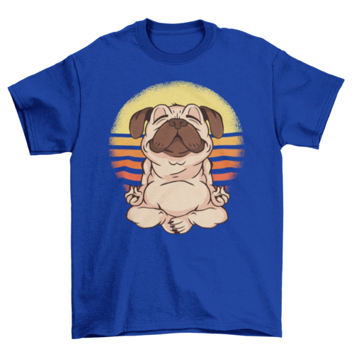 Mindful Pug Meditation T-Shirt