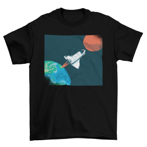 Cosmic Voyage Spaceship T-shirt